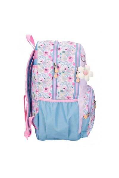 Enso Girls' school backpack, Full of flowers, 2 compartments, multicolor, 32x44x17 cm