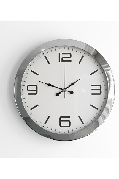 Butik Saat Ceas de perete din metal cromat pentru întreprinderi |   36 cm |   Ceasuri Boutique
