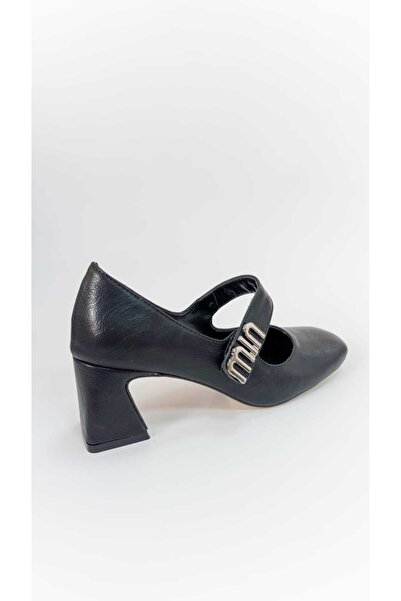 fikret bağcı Stylish Women's Blunt Toe Square Heel Comfortable Microfiber Leather, Soft Lining Comfort