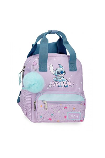Disney Girls' kindergarten backpack, Lovely Stitch, adaptable, lilac, 23x28x10 cm
