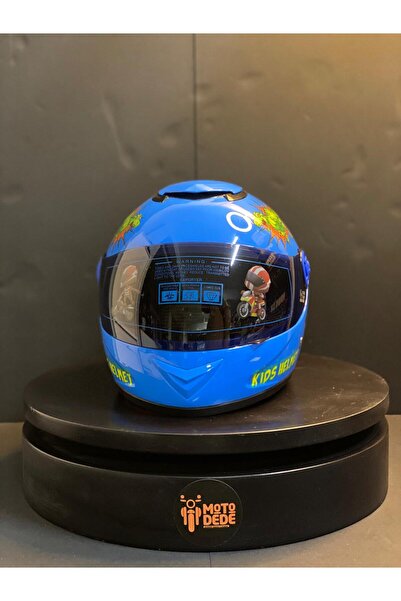 MTS SY118 Dinozor Desenli Çocuk Motosiklet Kaskı Full Face PP Materyal ECE Onaylı (5-12 Yaş)