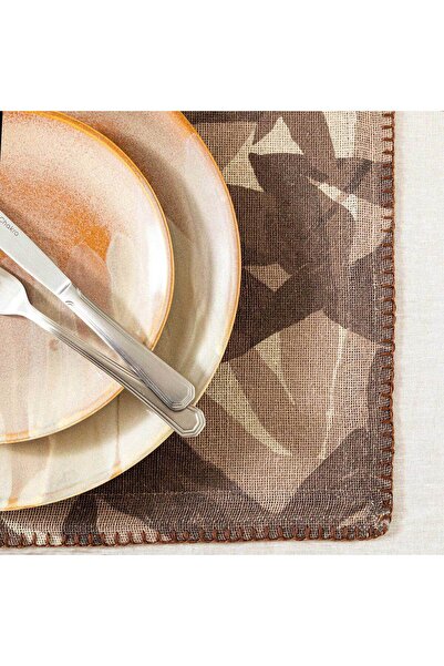 Chakra Alamo Amerikan Servis 35x50 cm Bej/Koyu Kahve