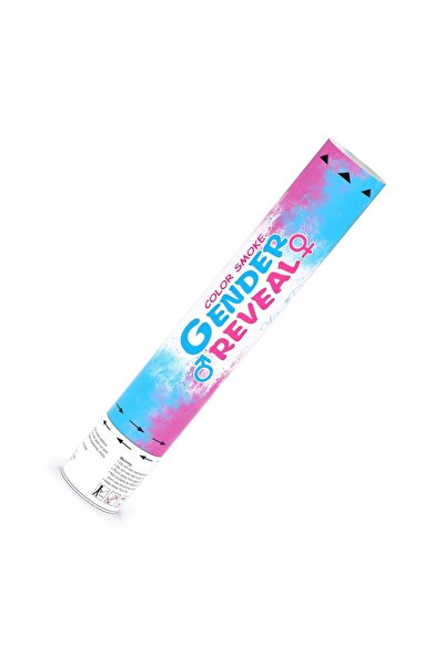 Endless Confetti Cannon 30 cm with Pink Powder and Pink Confetti - Gender Reveal