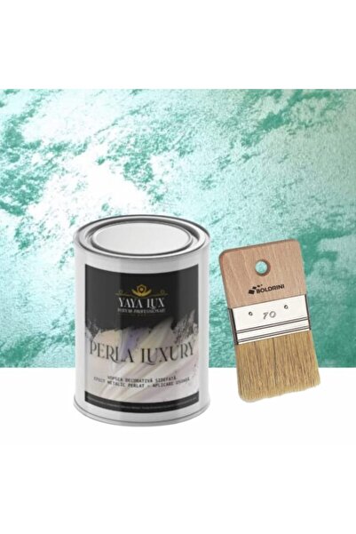 YaYa Color Vopsea decorativa de Lux, Perla Luxury cu Fulgi Perlati, Verde Mar...