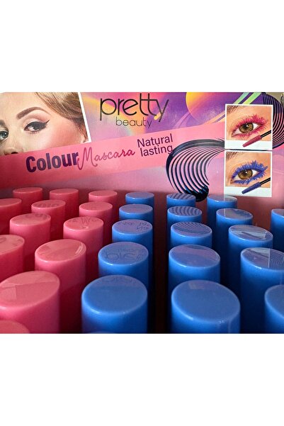 Pretty Colour mascara-Renkli maskara mavi