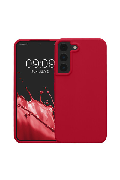 KWmobile Case for Samsung Galaxy S22, Silicone, Red, 56756.229