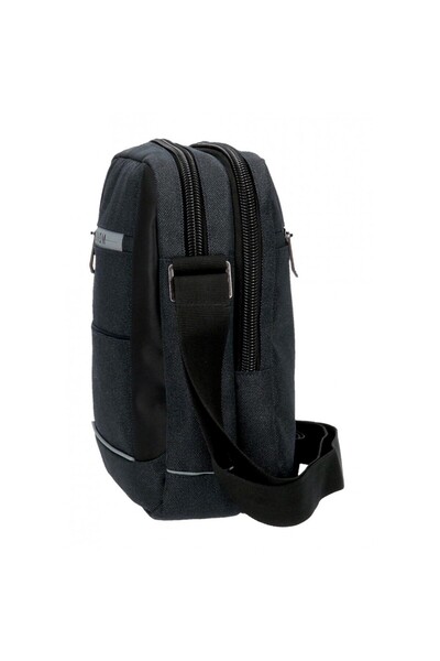 Movom Men's shoulder bag, tablet compartment Trimmed, navy blue, 22x27x8 cm