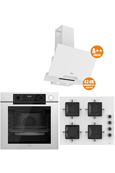 Ferre STEAM PLUS SERİSİ 3LÜ CAM ANKASTRE SET (QEP64CB-SS206-D064SA)