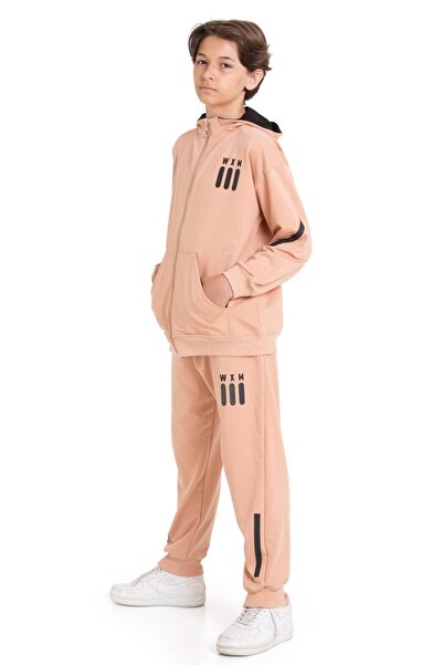 Pi Pengai Boy's Tracksuit Set - 2 Thread-Zippered- K Hooded 1216.1