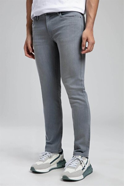 Lee Cooper Marco normal waist slim fit straight leg gray men's jean pants