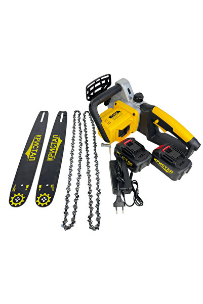 DDT Drujbă, mini ferăstrău cu 2 baterii DDT-CRISTAL, 48V, 1600W, 5A, Fără perii, Lungime lamă 405mm