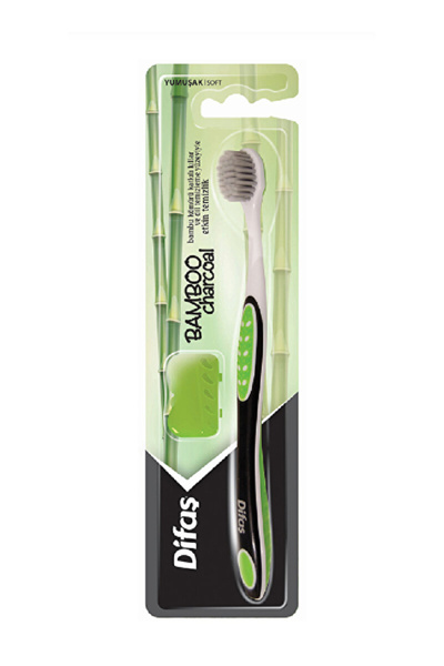 MATMEL 2 قطعة فرشاة أسنان ديفاش بالفحم النشط من الخيزران