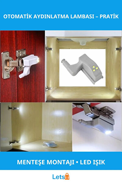 Letsii Otomatik Sensörlü LED Dolap İçi Aydınlatma Lambası