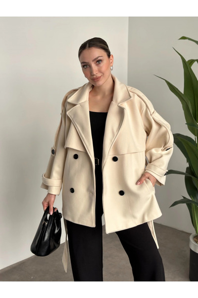 Lux Vestimenta New Season Trend Cashmere Coat with Belt