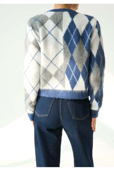 Serpirella Butik Baklava Pattern Cardigan