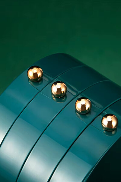 grimorlife Plastik Katlanabilir Aynalı Ayaklı Takı Standı- Takı Organizeri Yeşil