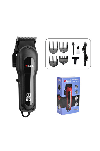 Wmark ماكينة قص الشعر القابلة لإعادة الشحن NG-122 (أسود)