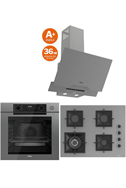 Ferre STEAM PLUS 65 SERİSİ 3LÜ CAM ANKASTRE SET (QEP64CPR-SC408-D065SA)