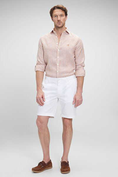 BROOKS BROTHERS Erkek Beyaz Chino Şort