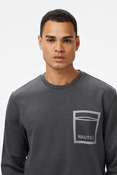 Nautica Men's Gray Classic Fit Sweatshirt