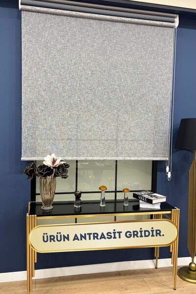 VOLPER MEKANİK 77500v08 Çift Mekanizmalı Zemini Desenli Tül ve Stor Perde Alü...