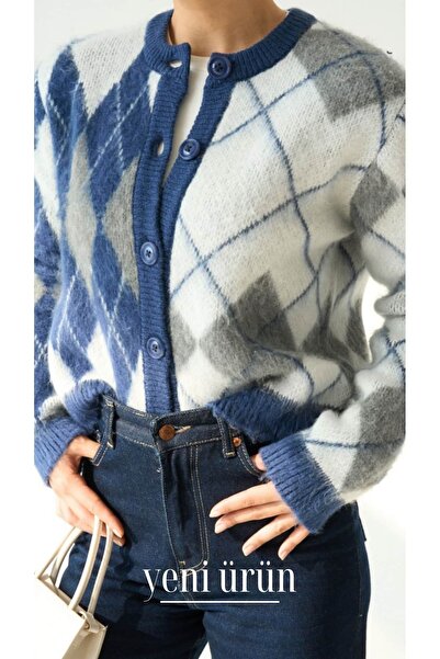 Serpirella Butik Baklava Pattern Cardigan