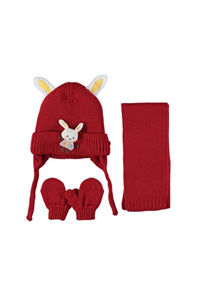 Buqete Baby Girl Hat-Scarf-Gloves 3-Piece Set