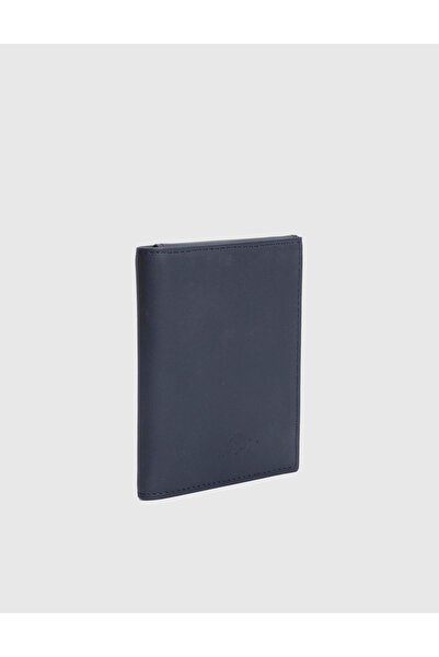 İLVİ Aron Genuine Crazy Leather Navy Blue Men's Wallet