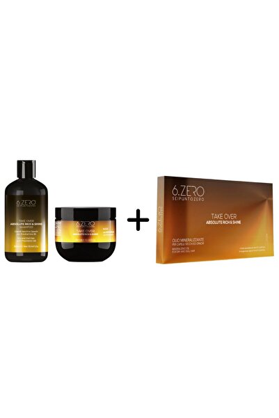 6.Zero Take Over Absolute Rich & Shine Set — Shampoo + Mask + Shine Treatment Vials, 300 ml + 300