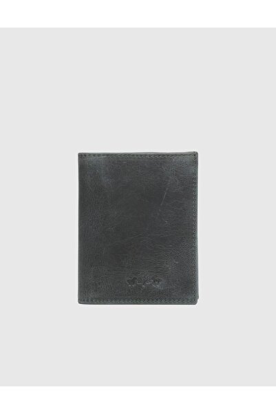 İLVİ Aron Genuine Crazy Leather Green Men's Wallet