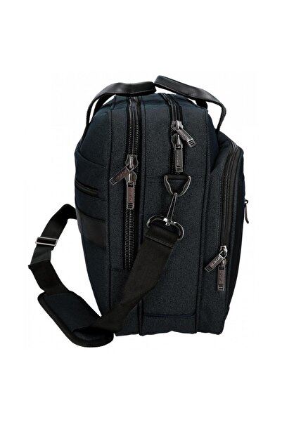 Movom Men's shoulder bag, laptop/tablet compartments Trimmed, navy blue, 40x30x11 cm