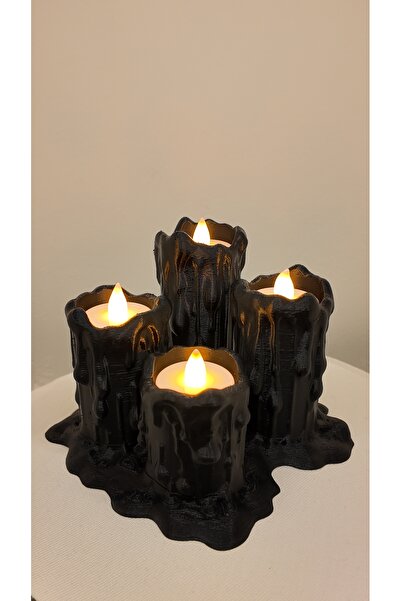 Taz Work Shop 3D Home Aksesuar Dekoratif Led Tealight Mumluk