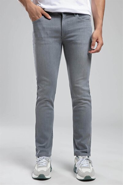 Lee Cooper Marco normal waist slim fit straight leg gray men's jean pants