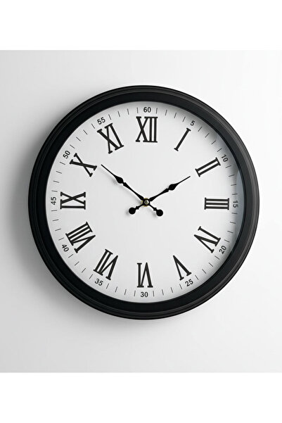 Butik Saat Ceas de perete negru retro roman pentru sufragerie |   40 cm |   Ceasuri Boutique