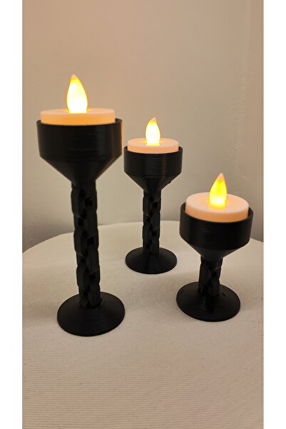 Taz Work Shop 3D Home Aksesuar Dekoratif Zincirli Led Tealight Mumluk