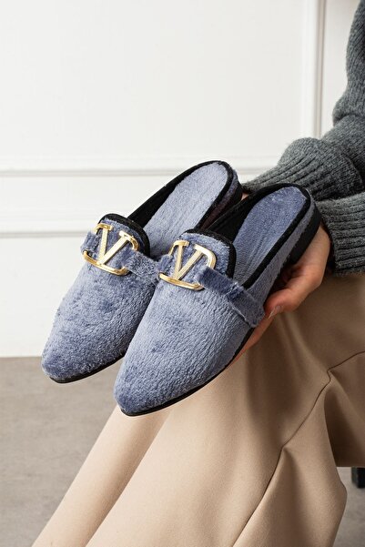 FUGA MODA Vela Gray Short Pile Elegant Engagement Dowry Set Guest House Slippers