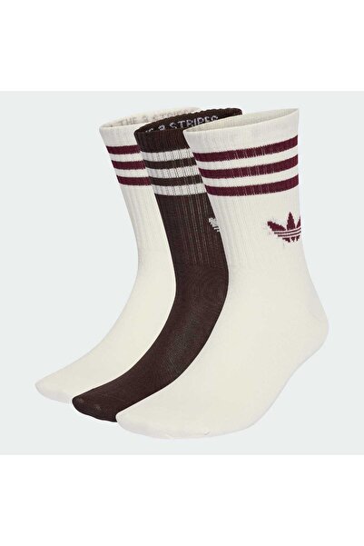 adidas جوارب طويلة بثلاثة خطوط - 3 أزواج