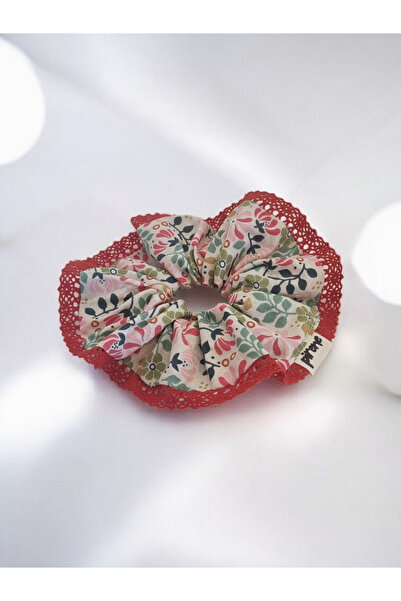 Pirene Mira Large Scrunchie, Lace Detailed Elastic Hair Tie