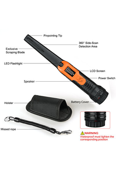 goint gp-pointer Su Altı Altın Metal Dedektörü IP-68 15 Feet Led Ekran+Pil Siyah