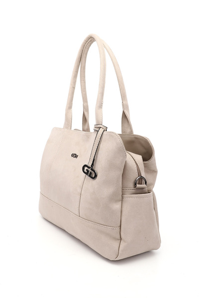GÖNDERİ(R) Women / Girls Beige Suede Long Strap Hand and Shoulder Bag