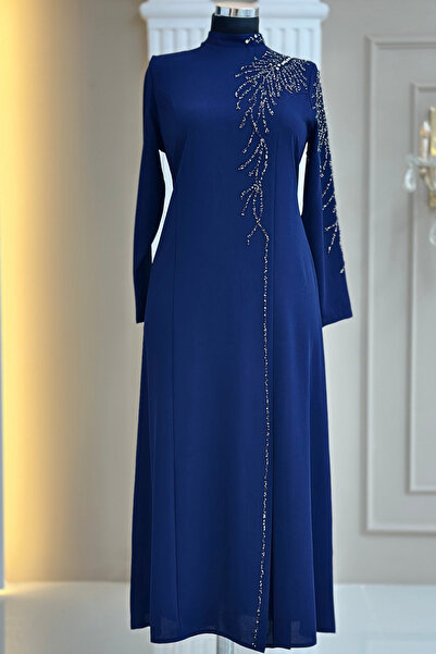 Amine Hüma Elisa Abiye Elbise Lacivert