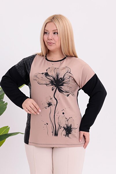 Siyezen Plus Size Floral Patterned Blouse