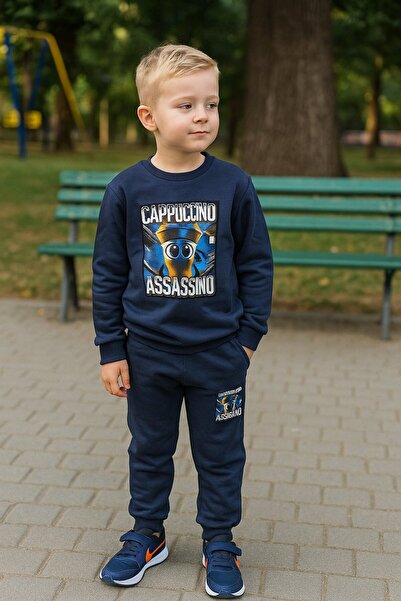 Yalçınoğlu Kids Children's Bottom and Top Set – 3 Thread Count Fleece-Lined Thick Fabric, Comfortable Winter Set I Warm, Soft and Comfortable