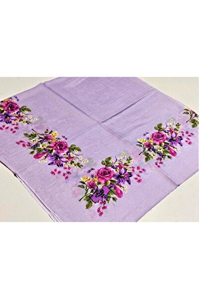 NİSA İPEK İçi Boş Kenarı Desenli Oyalık Yazma 100 Cm