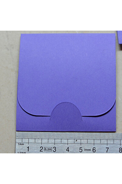 PersonalizatCuStil Purple Cardboard Envelopes with Closure Size 7.8 x 8.2 cm – Set of 100 Pieces
