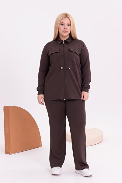 Siyezen Plus Size Zippered Modal Fabric Set