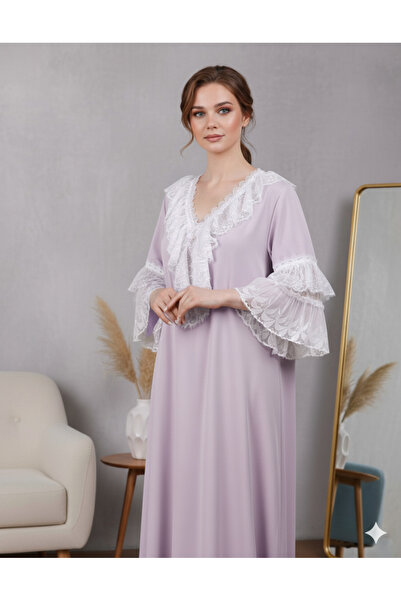Maison Emarat Premium Night Gown with intricate Lace Detailing