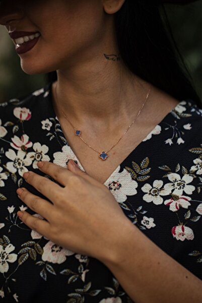 Flamingo 925 Ayar Van Cleef Gümüş Kolye