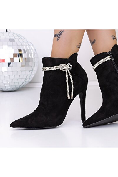 mei Botine Dama cu Toc subtire 3SYX32 Negru