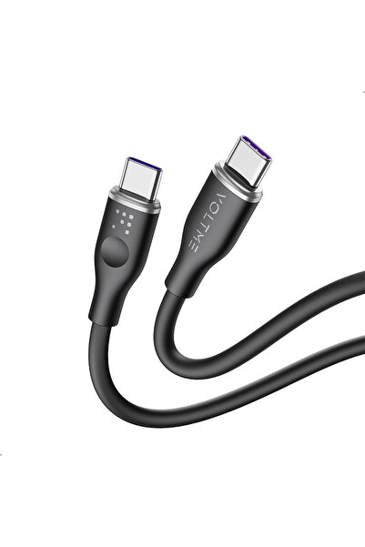 VOLTME كابل سلسلة موس USB-C إلى USB-C بطول 1 متر وقوة 100 واط - أسود